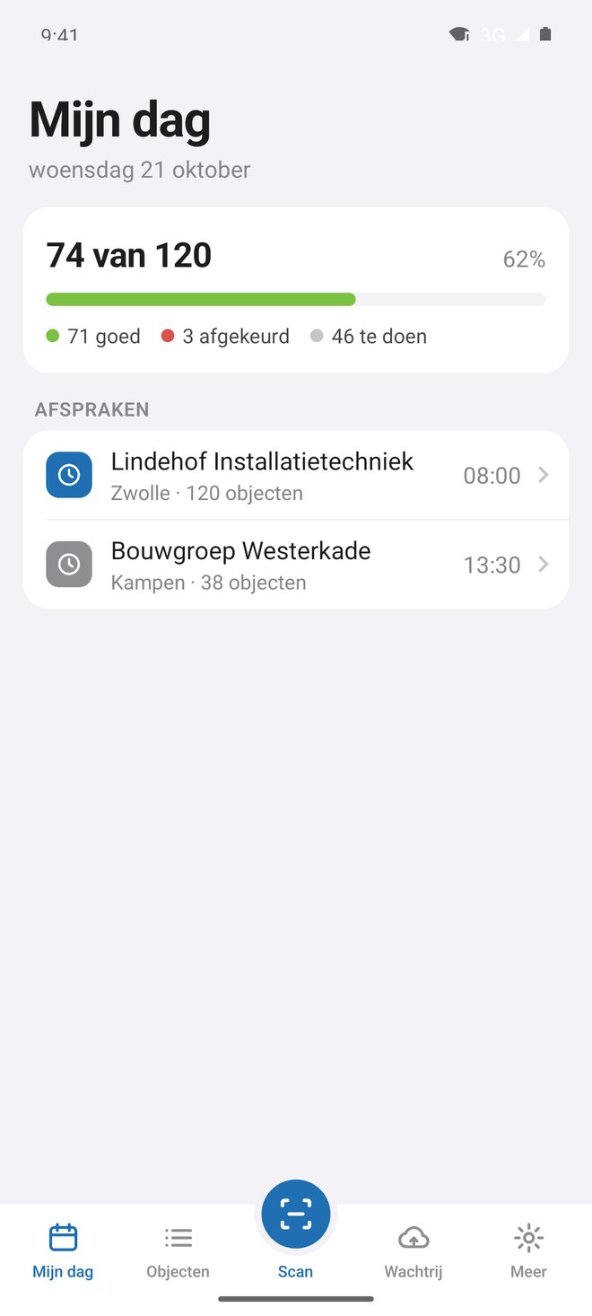 Mijn dag in de Android-app