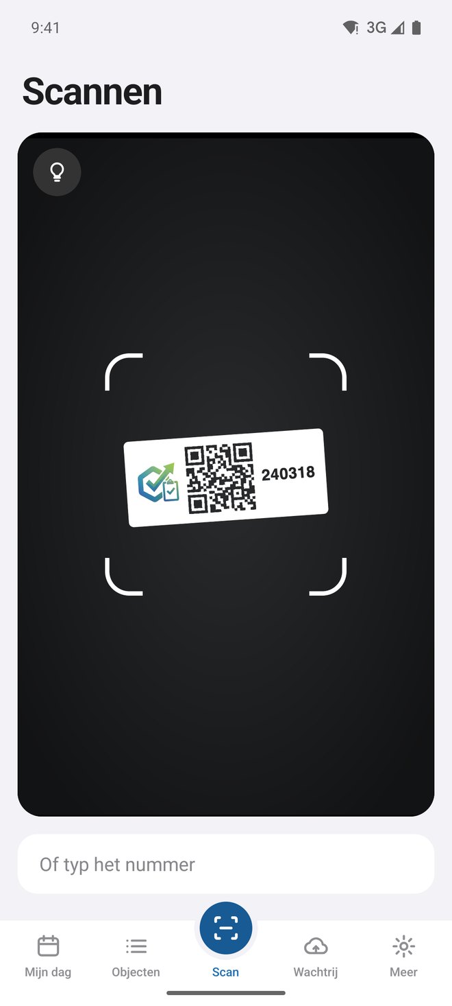 Scannen in de Android-app: de sticker in beeld